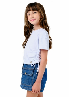 CROPPED EM COTTON FRANZIDO NAS LATERAIS - comprar online