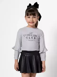 CONJ. BLUSA MALHA COM SAIA DE CIRRE COWGIRL