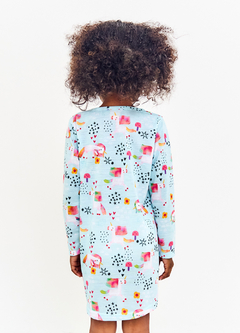 CONJ. PIJAMA UNICORNIO MAGICO AZUL E BRANCO na internet