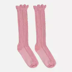 Meia 3/4 Clássica Rosa