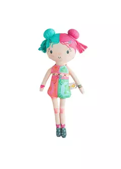 ALMOFADA LENCO TROPICAL ROSA E VERDE U - comprar online