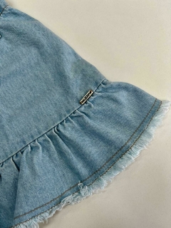 Imagem do Conjunto Infantil Kukie Alecrim Verão Saia e Blusa Verde Tule Flor