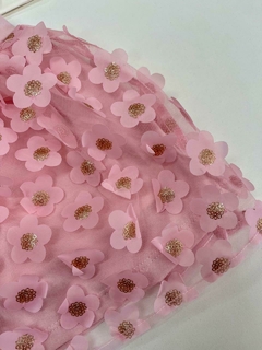 Conjunto infantil flower rosa plie Cinti - Santana Kids | Moda Infantil
