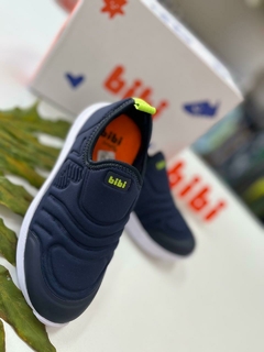 Tênis Bibi Azul Escuro com Detalhe em Verde