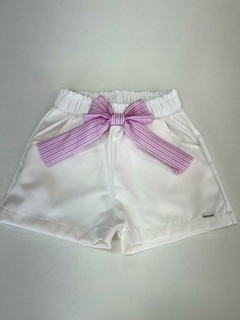 Conjunto Infantil Cinti Verão Shorts e Camisete Gatinha Lilás - loja online