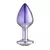 Plug Anal Prata Com Roxo Tamanho M - Cravejado / Sexy Fantasy - comprar online