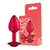 Plug Anal Vermelho Tamanho P Com Pedra Sexy Fantasy