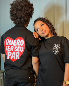 Oversized Preto Kit Casal Quero ser Seu Par , Por Onde Eu For na internet