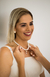 Colar de Pérolas Filha cravejada em zircônias - Linha Premium Semijoia