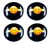Juego De Centros Rin Emblema 60mm Chevrolet Auto Camioneta