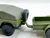 Camioneta Militar 4x4 Y Remolque Escala 1/64 1:64 Coleccion Color Verde Musgo