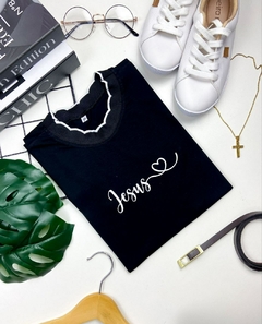 T-shirt Jesus preto