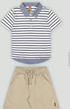 Conjunto Camisa Polo e bermuda - Matilda Kids