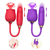 Vibrador Duplo Rose Sucção e Vai-e-vem - comprar online