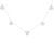 COLAR PRATA 925 ZIRCONIA BRANCA CORAÇOES PENDURADOS
