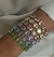 PULSEIRA RIVIERA DE PRATA 925 ZIRCONIAS OVAIS, GOTAS E RETANGULOS AQUA AZUL