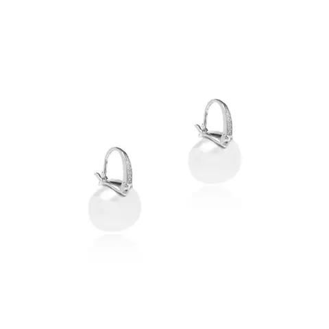 BRINCO PEROLA ZIRCONIA BRANCA GRÃO