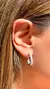 BRINCO ZIRCONIA BRANCA ARGOLA OVAL TODA CRAVEJADA PRATA 925 na internet