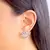 BRINCO ZIRCONIA BRANCA LEQUE ESPIRAL RODIO - comprar online