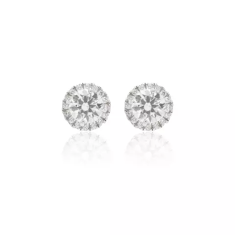 BRINCO MOISSANITE 7MM 1,2CT -D 120 PONTOS VVS1 SOLITARIO LAPIDAÇÃO BRILHANTE REDONDA CRAVAÇÃO HALO 1 LINHA
