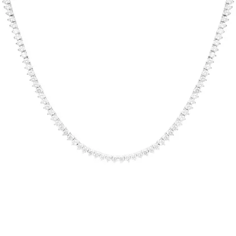 Colar Riviera Longo Zircônia Branca 60cm Prata 925