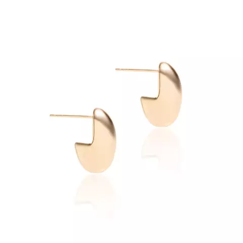 BRINCO FOLHEADO LISO ARGOLA GEOMETRICA