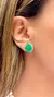 BRINCOPRATA 925 FUSION ESMERALDA ZIRCONIA BRANCA GOTA COM CRAVAÇÃO EM GARRAS 11X14 - comprar online