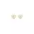 BRINCO ZIRCONIA BRANCA CORAÇÃO BANHO OURO