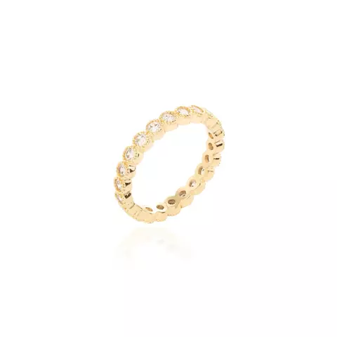 ANEL ZIRCONIA BRANCA BUBBLES 18