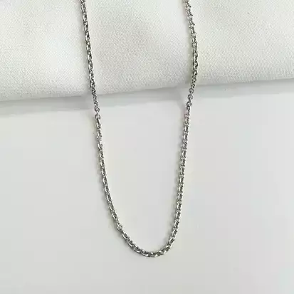 COLAR PRATA 925 ELOS OVAIS 40CM