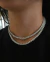COLAR RIVIERA GARGANTILHA PRATA 925 BRANCA WHITE 42CM 5MM 4 GARRAS