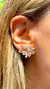 BRINCO CRISTAL TURMALINA ROSA CRISTAL CITRINO CRISTAL QUARTZO ROSA LEQUE DE GOTAS BANHO OURO 18K - comprar online