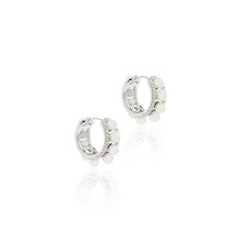 BRINCO PRATA 925 PEROLA ZIRCONIA BRANCA ARGOLA DE BOLAS