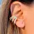 BRINCO ZIRCONIA NEGRA EARHOOK 6 LINHAS individual - comprar online