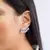 BRINCO ZIRCONIA BRANCA LEQUE COM GOTAS