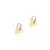 BRINCO FOLHEADO LISO PIRAMIDE DOURADO