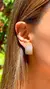 BRINCO ZIRCONIA BRANCA ARGOLA G 13 LINHAS BANHO OURO na internet