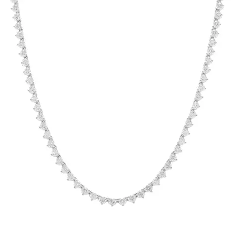 COLAR MOISSANITE 2.5MM 0,06CT -D 6 PONTOS VVS1 RIVIERA CRAVAÇÃO 3 GARRAS