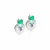 BRINCO EAR JACKET VERSÁTIL FUSION ESMERALDA MADREPÉROLA PRATA 925