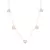 COLAR ZIRCONIA BRANCA CORAÇÕES BANHO OURO 45 CM