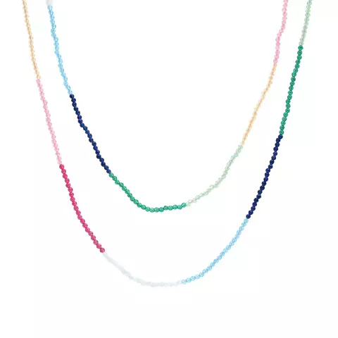 COLAR CRISTAL SAFIRA CRISTAL QUARTZO ROSA CRISTAL CITRINO FIO COLORIDO 95CM (LINHA PREMIUM)