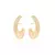 BRINCO ZIRCONIA BRANCA ARGOLA J MULTI FIOS DOURADO na internet