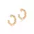 BRINCO FOLHEADO LISO ARGOLA TUBO TORCIDO 3MM COM 30MM DE EXTENSAO PINO BANHO OURO 18K