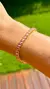 PULSEIRA CRISTAL RODOLITA RIVIERA INTEIRA REDONDOS BANHO OURO - comprar online