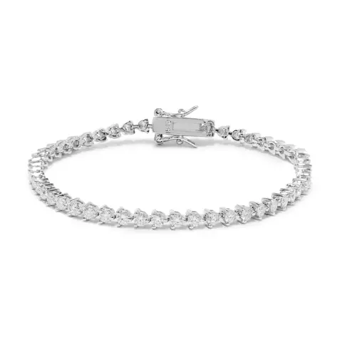 PULSEIRA MOISSANITE 2.5MM 0,06CT -D 6 PONTOS VVS1 RIVIERA CRAVAÇÃO 3 GARRAS 17CM