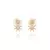 BRINCO ZIRCONIA BRANCA PEROLA EARCUFF ESTRELAS COM FECHO PEROLA BANHO OURO