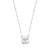Colar GARGANTILHA FLOR FORMADA POR 4 GOTAS MOISSANITE EM PRATA 925 COM BANHO DE RODIO