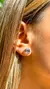 BRINCO CRISTAL TANZANITA MADREPEROLA EAR JACKET SEMIJOIA RODIO na internet