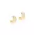 BRINCO FOLHEADO LISO DUPLO DOURADO