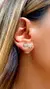 BRINCO ZIRCONIA BRANCA PEROLA EARCUFF ESTRELAS COM FECHO PEROLA BANHO OURO - comprar online